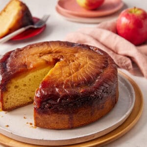 Miso Caramel Upside Down Apple Cake