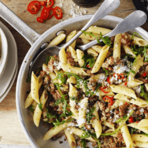 Pork Mince, Chilli & Rocket Penne