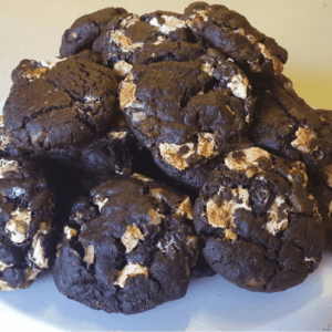 Chewy Chocolate Nougat Biscuits
