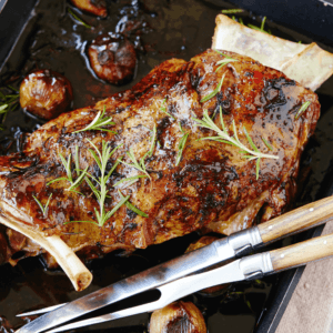 Slow Cooked Lamb with Onions & Rosemary